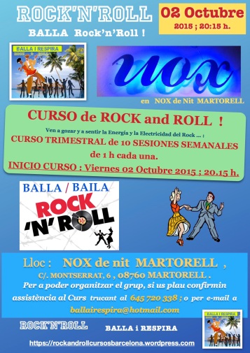 CURSO DE ROCK AND ROLL EN MARTORELL NOX DE NIT MARTORELL
